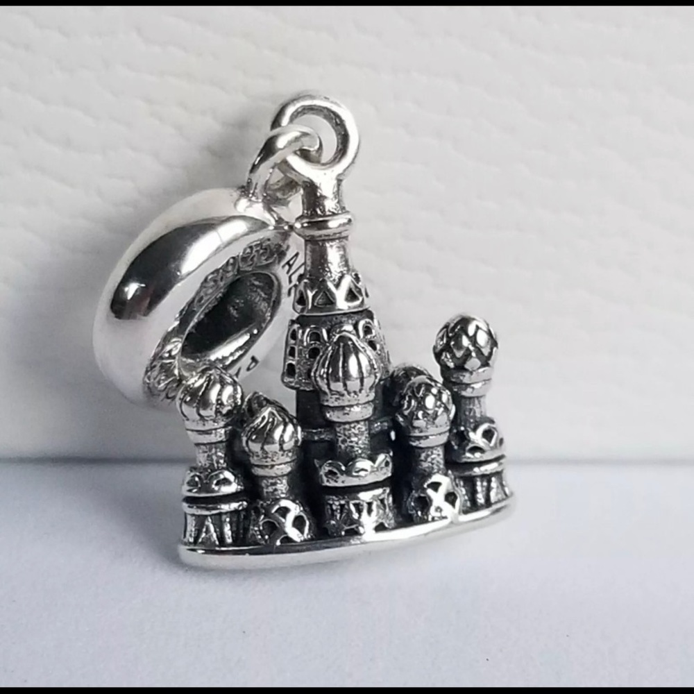 S925 Pandora Sterling Silver St. Basil's Cathedral Moscow Landmark Travel charm